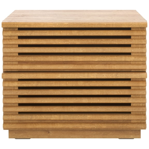 SAFAVIEH Averi Modern 2 Drawer Nightstand,Rustic Oak