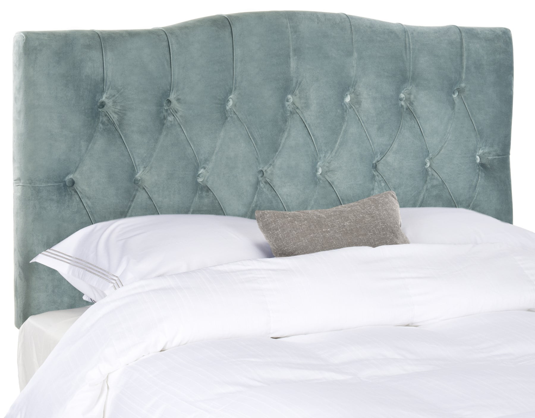 SAFAVIEH Axel Modern Glam Tufted Headboard, King, Wedgwood Blue