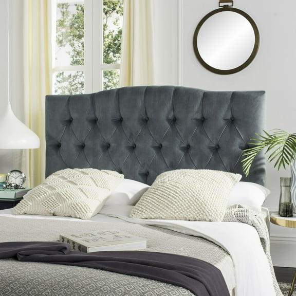 SAFAVIEH Axel Modern Glam Tufted Headboard, Queen, Wedgwood Blue