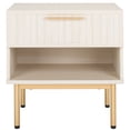 thumbnail image 1 of SAFAVIEH Axelle Modern 1 Drawer Nightstand,Bleached White/Gold, 1 of 14