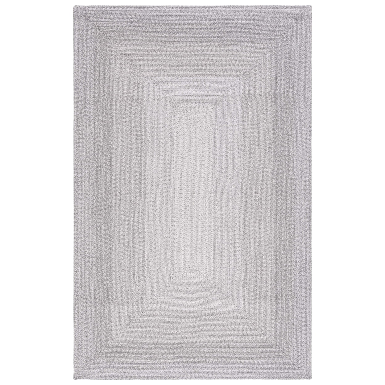Gray Round Braided Handwoven Reversible Area Rug