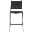 thumbnail image 1 of SAFAVIEH Bahari Square Mid Back Counter Stool, Black/Black, 1 of 13