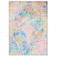 thumbnail image 1 of SAFAVIEH Bahia Kisha Oriental Polyester Machine Washable Area Rug, Ivory/Blue, 6'7" x 9', 1 of 12