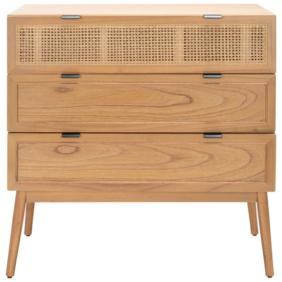 SAFAVIEH Baisley Coastal 3 Drawer Rattan Chest, Natural (36 in. W x 18 in. D x 36 in. H)