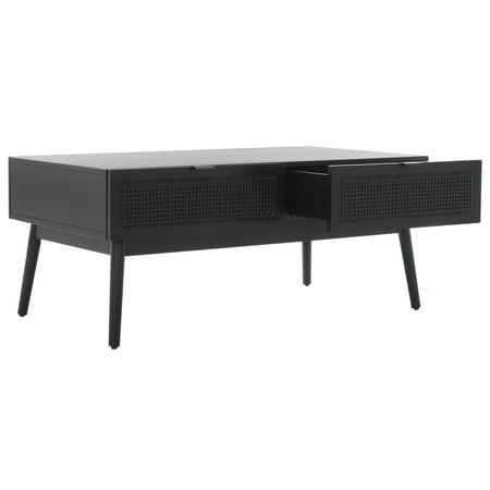 SAFAVIEH Baisley Rustic 2 Drawer Coffee Table, Black