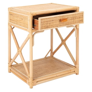 SAFAVIEH Bali Coastal 1 Drawer 1 Shelf Nightstand, Natural