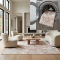 thumbnail image 1 of SAFAVIEH Baltimore Dimas Distressed Polyester Machine Washable Area Rug, Ivory/Rust, 9' x 12', 1 of 12