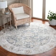 thumbnail image 1 of SAFAVIEH Baltimore Dimas Distressed Polyester Machine Washable Area Rug, Light Gray/Blue, 6'7" x 6'7" Round, 1 of 11
