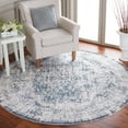thumbnail image 1 of SAFAVIEH Baltimore Fedelma Medallion Polyester Machine Washable Area Rug, Light Gray/Blue, 6'7" x 6'7" Round, 1 of 11