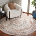 thumbnail image 1 of SAFAVIEH Baltimore Tamara Medallion Polyester Machine Washable Area Rug, Beige/Rust, 6'7" x 6'7" Round, 1 of 11