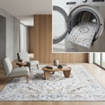 thumbnail image 1 of SAFAVIEH Baltimore Tamara Medallion Polyester Machine Washable Area Rug, Light Gray/Rust, 8' x 10', 1 of 12