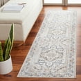 thumbnail image 1 of SAFAVIEH Baltimore Tamara Medallion Polyester Machine Washable Runner Rug, Light Gray/Rust, 2'2" x 8', 1 of 11