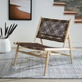 thumbnail image 1 of SAFAVIEH Bandelier Leather Weave Nautical Accent Chair, Natural/Brown, 1 of 11