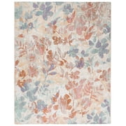 SAFAVIEH Barbados Andy Botanical Indoor/Outdoor Area Rug, Beige/Red, 8' x 10'5"