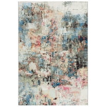 SAFAVIEH Barbados Bryon Abstract Indoor/Outdoor Area Rug, Green Ivory/Black Rust, 8' x 10'5"