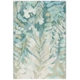 thumbnail image 1 of SAFAVIEH Barbados Carmen Botanical Indoor/Outdoor Area Rug, Blue Green/Ivory, 4' x 6', 1 of 11
