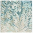 thumbnail image 1 of SAFAVIEH Barbados Carmen Botanical Indoor/Outdoor Area Rug, Blue Green/Ivory, 6'6" x 6'6" Square, 1 of 11