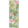 thumbnail image 1 of SAFAVIEH Barbados Floral Outdoor Runner Rug, Green/Pink, 2'8" x 10'5", 1 of 8