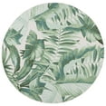 thumbnail image 1 of SAFAVIEH Barbados Igor Botanical Indoor/Outdoor Area Rug, Green/Teal, 6'6" x 6'6" Round, 1 of 10