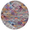 thumbnail image 1 of SAFAVIEH Barbados Lorcan Geometric Indoor/Outdoor Area Rug, Grey Purple/Blue Gold, 6'6" x 6'6" Round, 1 of 11
