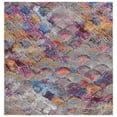 thumbnail image 1 of SAFAVIEH Barbados Lorcan Geometric Indoor/Outdoor Area Rug, Grey Purple/Blue Gold, 6'6" x 6'6" Square, 1 of 11