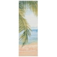 thumbnail image 1 of SAFAVIEH Barbados Palm Leaves Outdoor Runner Rug, Gold/Blue, 2'8" x 8', 1 of 10