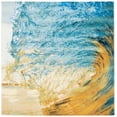 thumbnail image 1 of SAFAVIEH Barbados Sunset Waves Outdoor Area Rug, Blue/Gold, 8' x 8' Square, 1 of 8