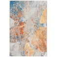 thumbnail image 1 of SAFAVIEH Barbados Tanner Abstract Indoor/Outdoor Area Rug, Blue/Rust, 8' x 10'5", 1 of 11