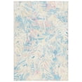 thumbnail image 1 of SAFAVIEH Barbados Tobon Botanical Indoor/Outdoor Area Rug, Light Blue/Ivory, 4' x 6', 1 of 11