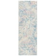 thumbnail image 1 of SAFAVIEH Barbados Tobon Botanical Indoor/Outdoor Runner Rug, Light Blue/Ivory, 2'8" x 10'5", 1 of 10