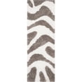 thumbnail image 1 of SAFAVIEH Barcelona Calanthia Geometric Shag Runner Rug, Ivory/Silver, 2'3" x 8', 1 of 6