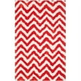 thumbnail image 1 of SAFAVIEH Barcelona Carmella Chevron Stripes Shag Area Rug, Ivory/Rust, 8' x 10', 1 of 6