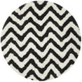 thumbnail image 1 of SAFAVIEH Barcelona Carmella Geometric Shag Area Rug, Ivory/Black, 5' x 5' Round, 1 of 8