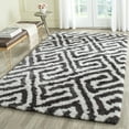 thumbnail image 1 of SAFAVIEH Barcelona Dortha Geometric Shag Area Rug, Graphite/Ivory, 4' x 6', 1 of 2