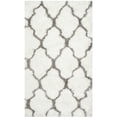 thumbnail image 1 of SAFAVIEH Barcelona Mira Geometric Shag Area Rug, Ivory/Silver, 4' x 6', 1 of 8