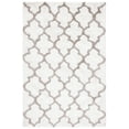 thumbnail image 1 of SAFAVIEH Barcelona Mira Geometric Shag Area Rug, Ivory/Silver, 5' x 8', 1 of 8