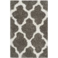 thumbnail image 1 of SAFAVIEH Barcelona Mira Geometric Shag Area Rug, Silver/Ivory, 3' x 5', 1 of 5