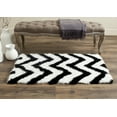 thumbnail image 1 of Safavieh Barcelona Rowan Geometric Shag Area Rug, Ivory/Black, 2'3" x 3'9", 1 of 7