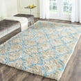 thumbnail image 1 of SAFAVIEH Barcelona Shag Mira Geometric Area Rug, Cream/Blue, 5' x 8', 1 of 11