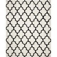 thumbnail image 1 of SAFAVIEH Barcelona Shag Mira Geometric Area Rug, Ivory/Black, 6' x 9', 1 of 11