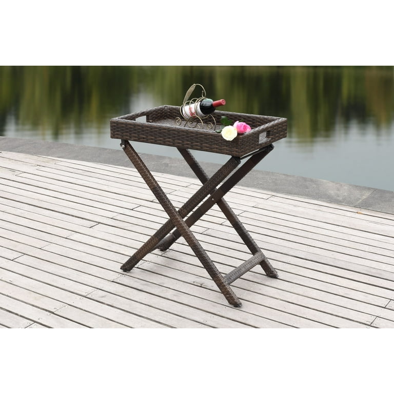 Wicker folding table deals