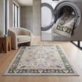 thumbnail image 1 of SAFAVIEH Bayside Aline Oriental Polyester Area Rug, Green/Beige, 8' x 10', 1 of 11