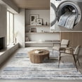 thumbnail image 1 of SAFAVIEH Bayside Donella Abstract Polyester Machine Washable Area Rug, Blue/Gold, 9' x 12', 1 of 13