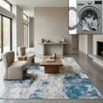 thumbnail image 1 of SAFAVIEH Bayside Everard Abstract Polyester Area Rug, Blue/Gray, 4' x 6', 1 of 12