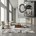 thumbnail image 1 of SAFAVIEH Bayside Everard Abstract Polyester Area Rug, Ivory/Green, 8' x 10', 1 of 12