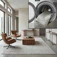 thumbnail image 1 of SAFAVIEH Bayside Hubert Texture Polyester Machine Washable Area Rug, Ivory/Light Gray, 4' x 6', 1 of 12