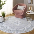 thumbnail image 1 of SAFAVIEH Bayside Sherwood Oriental Polyester Area Rug, Green/Gray, 6'7" x 6'7" Round, 1 of 10