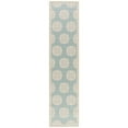 thumbnail image 1 of SAFAVIEH Beach House Callahan Geometric Indoor/Outdoor Runner Rug Aqua/Cream, 2' x 8', 1 of 11