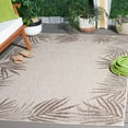 thumbnail image 1 of SAFAVIEH Beach House Cherlyn Botanical Indoor/Outdoor Area Rug, Beige/Brown, 5'3" x 7'6", 1 of 16