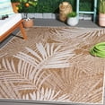 thumbnail image 1 of SAFAVIEH Beach House Declan Botanical Indoor/Outdoor Area Rug, Brown/Ivory, 6'7" x 6'7" Square, 1 of 16